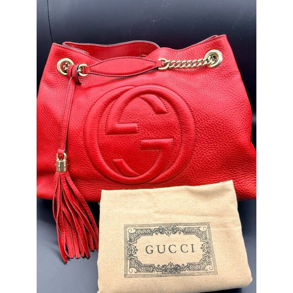 Gucci Soho Medium Chain Shoulder Bag - AUTHENTIC